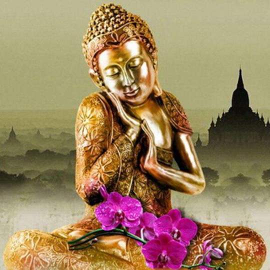 Golden Buddha with Temple