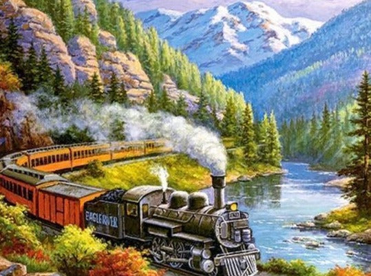 Locomotive in the Mountains