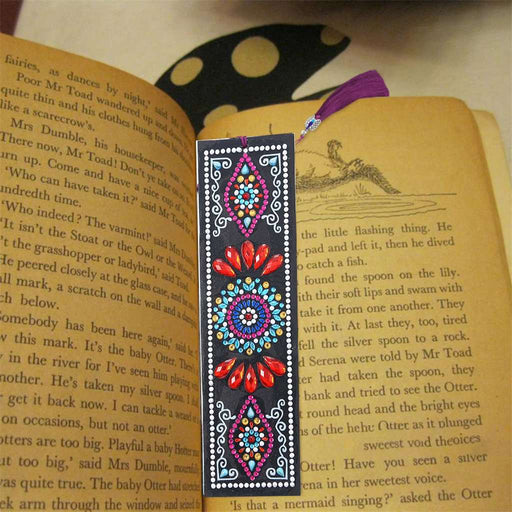 Bookmark Mandala Black Red