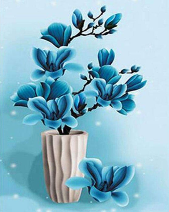 Blue Flowers in a Vase