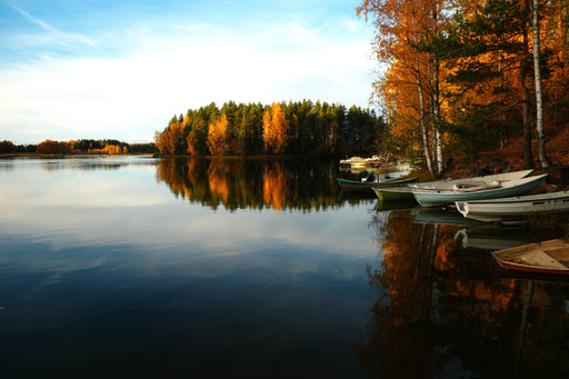 Boats at the Lake Autumn