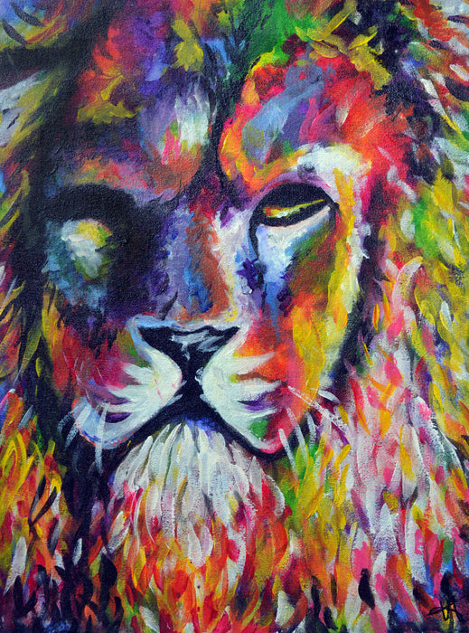 Colorful Lion Abstract
