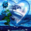 Dolphin Heart and Roses