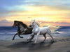 Horses Running on the Beach