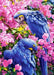 Hyacinth Macaw with Flowers