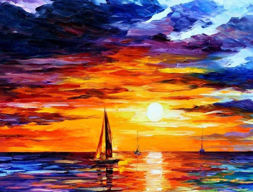 Oil Painting Ships