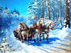 Three Horses in the Snow
