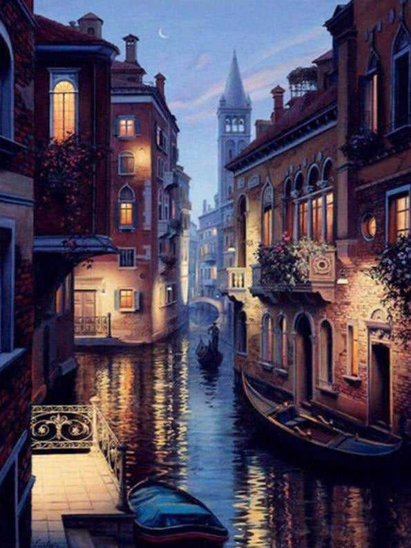 Venice at Night Painting Diamond Art Kit by Make Market®