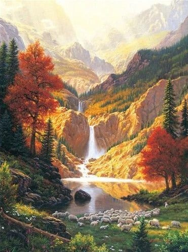 Waterfall Lake Autumn