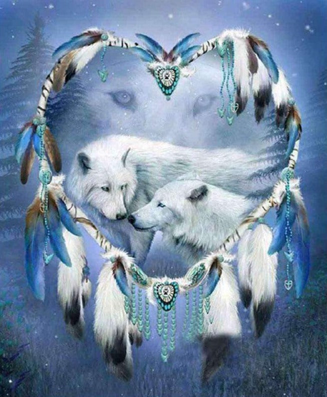 White Wolves Dreamcatcher