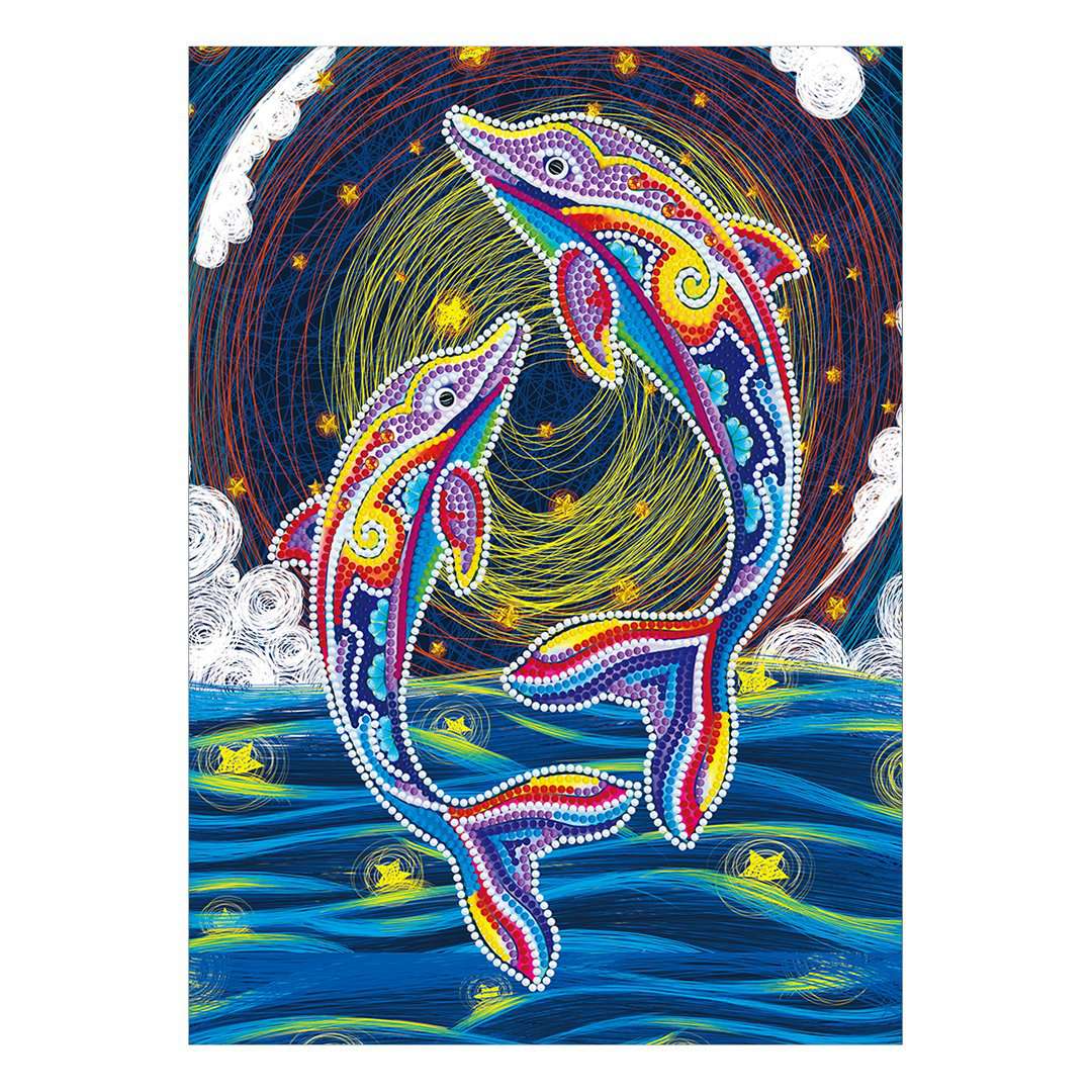 Dolphins Coloured | Glow in the Dark
