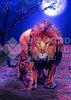 Lion and Cub at Full Moon | Exclusive Design