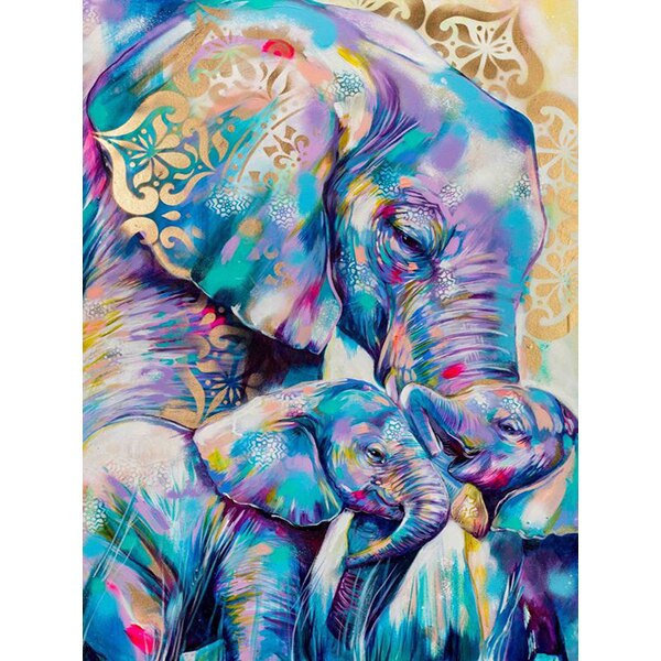 Colored Elephant Family